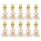 thumbnail image 1 of 10 piezas de cuentas para barba con forma de oso dorado, resortes, colgantes de cuentas para el cabello para decoración de barba, 1 of 10