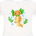 thumbnail image 4 of Inktastic Cute Orange and Green Axolotl Boys or Girls Long Sleeve Baby Bodysuit, 4 of 5