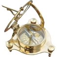 thumbnail image 3 of 4 inch Brass Sundial Compass - Solis Brass Sun Clock Nautical Collectible Item, 3 of 4