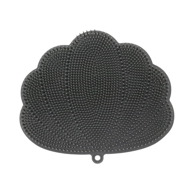 Silicone Shower Foot Scrubber Mat with Exfoliating and Secure Suction Cups for Bath Cleaning