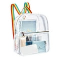 thumbnail image 3 of Yhmxh Clear Backpack Stadium Approved, Heavy Duty Waterproof Transparent PVC Backpack for Concert, Large See Through Bag for College, Security Travel & Stadium (Colorful), 3 of 6