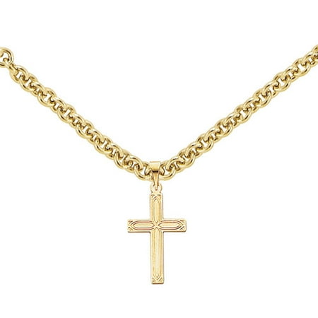 14kt Yellow Gold Solid Cross Pendant