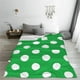 thumbnail image 5 of Balery Green And White Polka Dot Manta de Felpa Suave y Acogedora – Cobija de Franela Aterciopelada para Cama, Lavable y Cálida para Sofá, Mascotas, Transpirable-50"x40", 5 of 7
