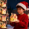 thumbnail image 1 of Figuras Decorativas Navideñas de Estilo Nórdico, Serie Villa de Nieve con Corona Roja y Luces, 1 of 7