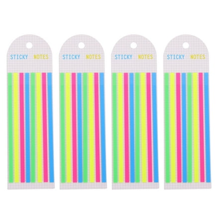 

HOMEMAXS 4 Books of Long Note Strip Transparent Highlight Strips Portable Page Markers for Highlight