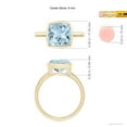 thumbnail image 4 of Angara Natural 2.7 Ct. Aquamarine Solitaire Ring in 14K Yellow Gold for Women (Ring Size: 12), 4 of 9