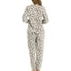 thumbnail image 3 of Conjuntos de pijama de franela de invierno para mujeres INSPIRE CHIC, ropa de estar por casa de manga larga, estampado de leopardo, 3 of 7