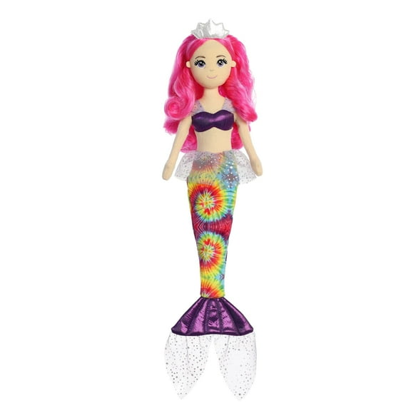 Aurora - Large Multicolor Sea Sparkles - Tie Dye Sparkles 18" Melody - Enchanting Stuffed Doll