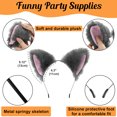 thumbnail image 2 of TOPTIE Plush Animal Ears Headband Clawdeen Wolf Ears Party Cat Headwear Foxy Headband, 2 of 5