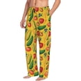 thumbnail image 3 of Kdxio Colorful Vegetables Print Men's Sleep Pajama Pant Lounge Pants with Pockets, 3 of 8