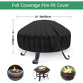 thumbnail image 2 of Heavy duty 420D Oxford fabric circular fire pit cover 85 * 40cm (diameter * height), 2 of 5