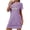 Purple, variant on Tnhcen Women's Oversized Short Nightgown Printed Round Neck and Short Sleeves Dress Satin Nightgown Womens Nightwear Plus Night Shirts for Women Sleepwear Womens Chemise Yellow