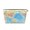 Gold, variant on Travel Leather Makeup Bag World Map Trapezoid Cosmetic Organizer Pouch for Women Gold