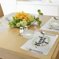 thumbnail image 4 of Ambesonne Modern Place Mats Set of 4, Thank You Words Leaves, Standard Size, Yellow and Black, 4 of 6