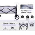 thumbnail image 4 of CL.HPAHKL Collapsible Wagon Foldable Wagon Garden Cart Heavy Duty Utility Foldable Wagons Carts with Wheels, Folding Beach Wagon Grocery Wagon for Camping Garden Shopping Sports Outdoor Use,, 4 of 7
