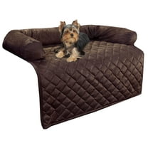 PETMAKER 30x30.5 Couch Cover for Dogs with Memory Foam Bolster (Brown)