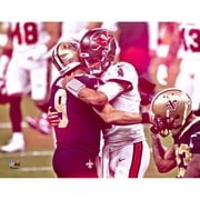 Tom Brady Tampa Bay Buccaneers Unsigned Fan Filter Postgame Embrace with Drew Brees Photograph - FansEdge Exclusive
