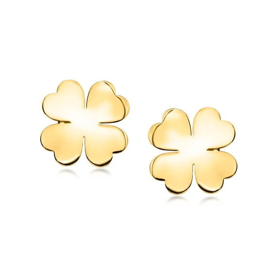 Ross-Simons Italian 14kt Yellow Gold 4-Leaf Clover Earrings, Women's, Adult
