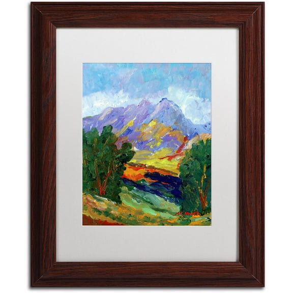 Trademark Fine Art "Autumn Amber California North" Canvas Art by Manor Shadian White Matte, Wood Frame