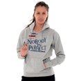 thumbnail image 4 of Nobody is Perfect Saying Sarcastic Unisex Plus Fleece Graphic Hoodie Brisco Brands 5X, 4 of 5