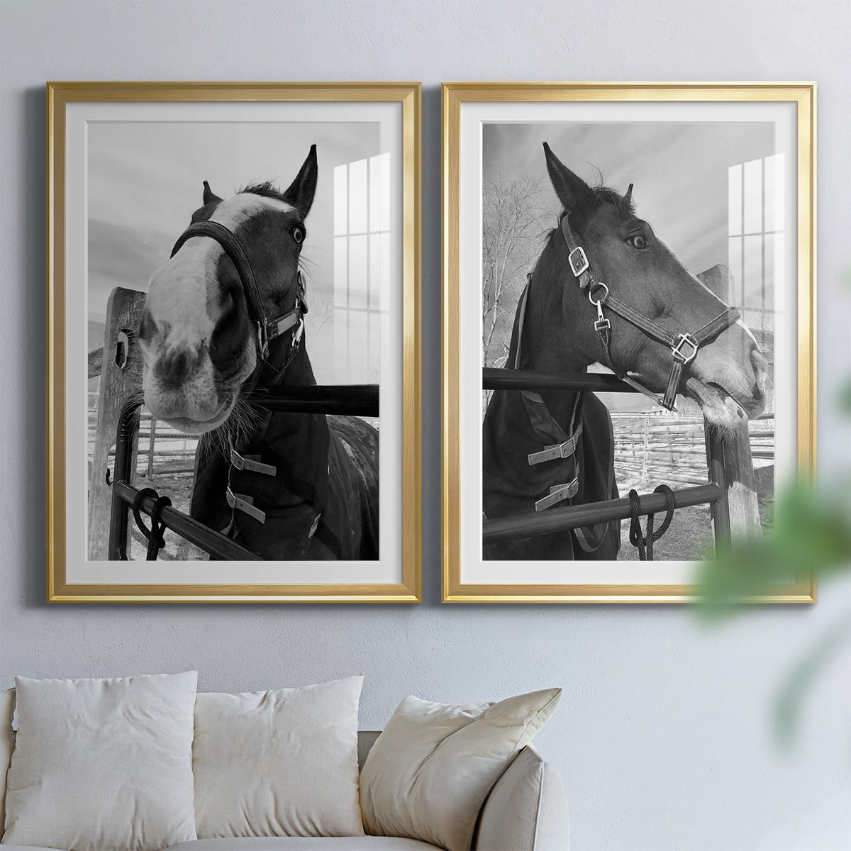 Wexford Home Argenteuil Premium Framed Print, 22.5" x 30.5" - Ready to Hang, Gold (Set of 2)