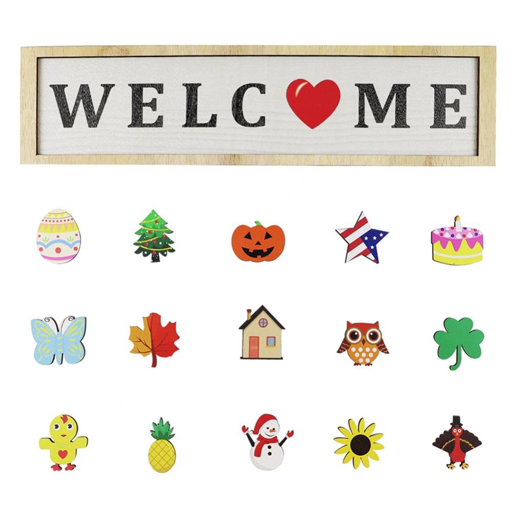 Interchangeable Sign for Front Door Holiday Home Decor Sign