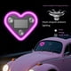 thumbnail image 5 of Luz Ambiental LED para Coche, Diseño de Corazón Solar de Neón para Ventana Triangular o Trasera, Luz Rosa., 5 of 5