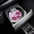thumbnail image 3 of RYLABLUE Romantic Pink Chrysanthemum Set of 6 Car Coaster for Drinks, Absorbent Ceramic Stone Coasters Cup Mat with Cork Base for Home Kitchen Room Coffee Table Bar Decor, 3 of 5