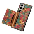 thumbnail image 4 of for Samsung Galaxy S24 Ultra Luxury Premium PU Leather + TPU Case with 3 Card Slots, Kickstand Back Case Floral Pattern Skin-Friendly Shock-resistance Cover for Samsung Galaxy S24 Ultra, Spring, 4 of 6