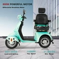 thumbnail image 3 of Mobility Scooter with Adjustable Seat & Storage Box, 4-Wheel, 800W Green, 3 of 9