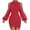 Red, variant on CHUMUD Women's Ruched Bodycon Short Dress Sheer Mesh Long Sleeve Mock Turtleneck Sequin Mini Cocktail Club Party Dresses Summer Casual
