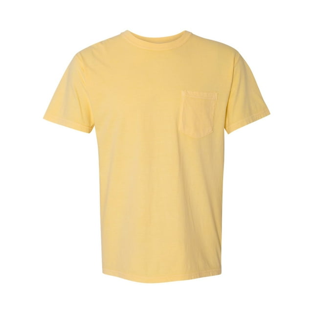 Comfort Colors Adult Garment-Dyed Heavyweight Pocket T-Shirt, S, Butter