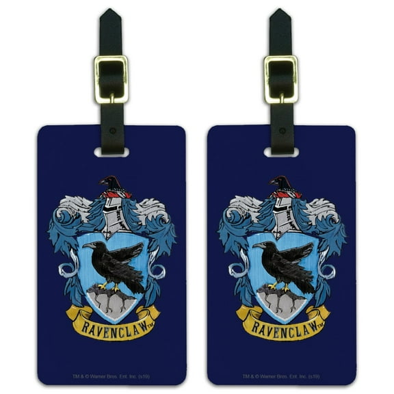 Harry Potter Ravenclaw Painted Crest Luggage ID Tags Suitcase Carry-On Cards - Set of 2