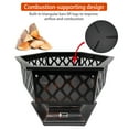 thumbnail image 6 of 25" Outdoor Fire Pit Grill, BBQ Hexagon Firepit Table, Multifunctional Fire Pit, Heater, Patio Backyard Garden Bonfire Pit, Fire Pit Bowl with Spark Screen Cover, Poker, JA2423, 6 of 9