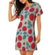 thumbnail image 2 of Fotbe Tomato Bata de Dormir para Mujer con Estampado, Camisón de Algodón de Manga Corta, Ropa de Dormir Casual, 2 of 6