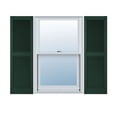 thumbnail image 1 of 12"W x 48"H Lifetime Vinyl, Custom Straight Top Center Mullion, Open Louver Shutters, w/Shutter-Loks (Per Pair), Midnight Green, 1 of 12