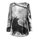 thumbnail image 4 of Puntoco, camisetas de cuello redondo para mujer, camisetas con estampado de Halloween, camisetas de manga corta, blusas, tops Puntoco Puntoco-5622, 4 of 5