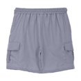 thumbnail image 6 of Npasoilc Capri Cargo Shorts for Teenage Boys Drawstring Elastic Wasit Wide-Leg Shorts with Multi Pockets Lightweight Breathable Shorts Casual Loose Sports Shorts, 6 of 7