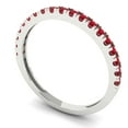 thumbnail image 2 of 0.57 ct Brilliant Round Cut Simulated Pink Tourmaline 18K White Gold Stackable Band SZ 7, 2 of 6