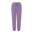 thumbnail image 5 of Wyobmus Loose Cinch Bottom Sweatpants for Women Joggers Pants Casual High Waist Drawstring Pants Workout Athletic Pants With Pockets D-Purple, 5 of 6
