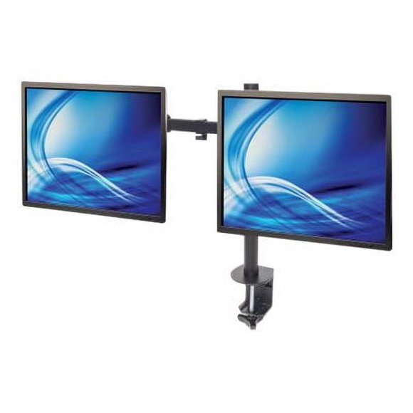 Manhattan Universal Dual Monitor Mount with Double-Link Swing Arms - Holds Two 13 to 32 LCD Monitors up to 8 kg (17 lbs.), Black, packaging type: