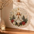 thumbnail image 2 of Christmas Pearl Diamond Art Ornament, DIY Pearl Diamond Art Painting Suncatcher with 3D Mixed-Size Beads, Round Acrylic Sun Catcher for Holiday Gift, 2 of 7
