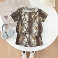 thumbnail image 3 of Grblisyd Girls Two Piece Sets Camo Maple Leaf Print Clothes Loose Short Sleeve Crew Neck Tshirts and Elastic Waist Shorts Casual Summer Outfits Size 7-8, 3 of 6