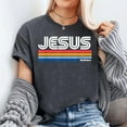 thumbnail image 3 of Jesus King Retro Vintage Design Unisex T-Shirt, Sizes S-5XL - Gategoo, 3 of 5