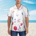 thumbnail image 2 of Susaid Meadow flowers with butterfly Print Hawaiian Shirts for Men Women,Hawaiian Summer Short-Sleeve Casual Relaxed-Fit Button-Down,3X-Large, 2 of 7