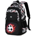 thumbnail image 1 of Mochila Bluboon para niños, camuflaje escolar, 17,5 L, negra, 1 of 9