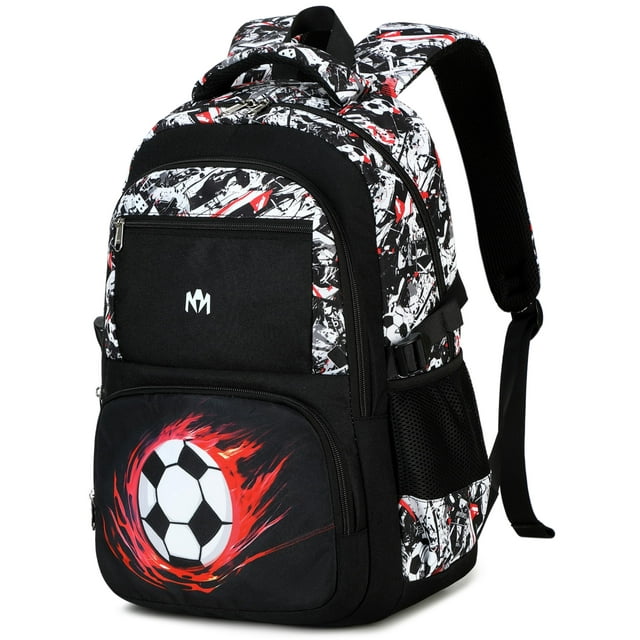 Mochila Bluboon para niños, camuflaje escolar, 17,5 L, negra