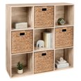 thumbnail image 1 of XPOPR 9-Cube Storage Organizer, 13.5in Shelf Opening, Bookcase, Display Shelf, Customizable w/ 3 Removable Back Panels – Light Oak, 1 of 5