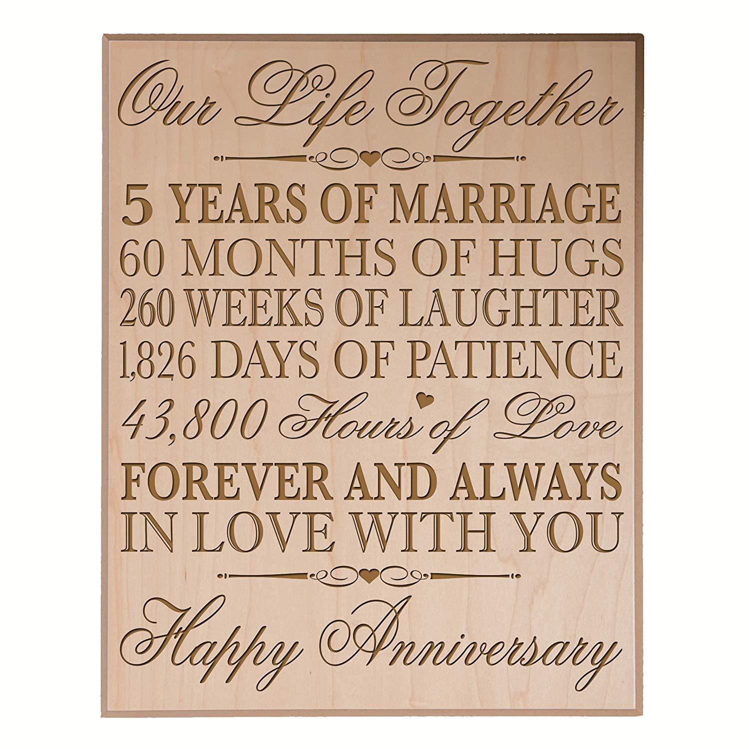 5th Anniversary Together Forever Hugging Anniversary Gift