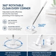 thumbnail image 4 of Mini mop, Convenient Cloth Changing Mini mops,Multifunctional Lazy with One-Click Cloths Attachment for Wet and Dry Disposable Pads (A, Mop+5PC Cloths), 4 of 8
